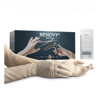 Хирургические перчатки BENOVY PRO STERILE GYNECOLOGY 480мм